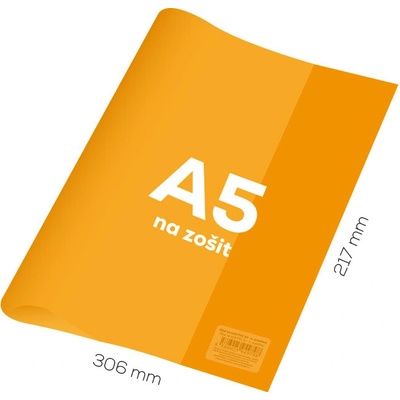 Junior Obal na sešit A5 PVC 306x217 mm Neon Color transparentní oranžový