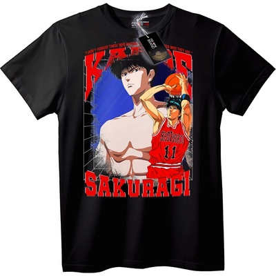 NOONEBRAND Тениска Slam Dunk Sakuragi Аниме - 2XL, Black