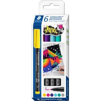 STAEDTLER Комплект маркери Staedtler Lumocolor 317 OHP M, 6 цвята (32741-А)