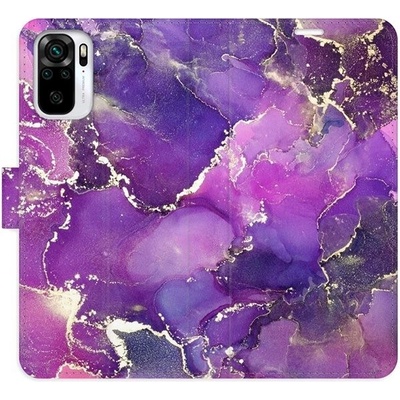 Pouzdro iSaprio flip Purple Marble Xiaomi Redmi Note 10 / Note 10S