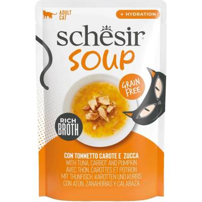 Schesir Cat Adult Soup kuře mrkev dýně 40 g