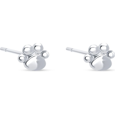 Biju Stříbrné náušnice pecky ve tvaru tlapky 3751 1003751