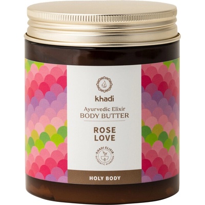 Khadi Body Butter Rose Love tělové máslo růže Láska pro regeneraci a zklidnění 250 ml