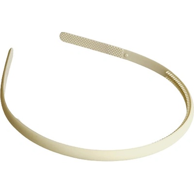 RB-nakuplevne Čelenka do vlasů – Krémová matná, úzká, plast, 0,8 cm