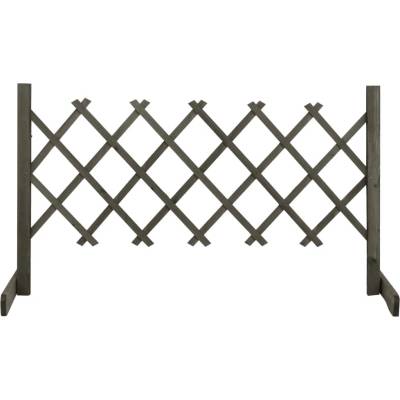 zahrada-XL Zahradní trelážový plot šedý 120 x 60 cm masivní jedle