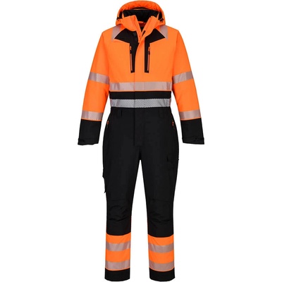 Portwest dx4 dx438 / Светлоотразителен зимен гащеризон - hv оранжев/черен l (dx438obrl)