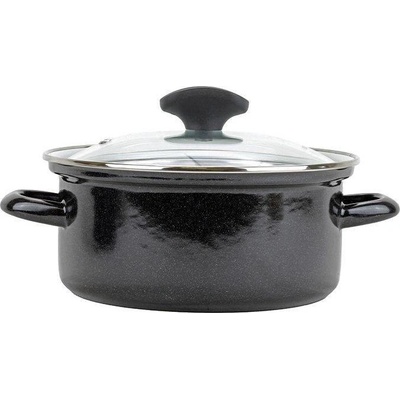 BELIS Smaltovaný rendlík se skleněnou poklicí 20 cm 2.6 l STANDARD PLUS 32020-078000N5