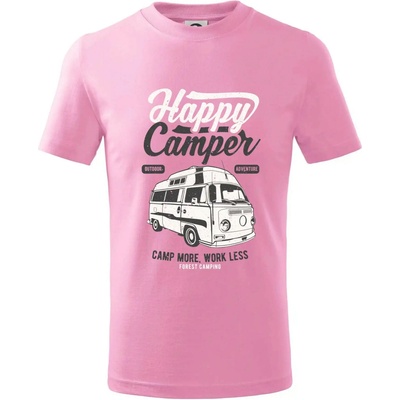 Happy Camper tričko ružová