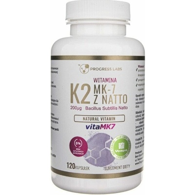 Progress Labs Vitamín K2 Vita-MK7 200 mcg 120 kapsúl