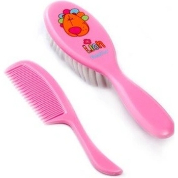 BabyOno hřebínek s kartáčkem růžový