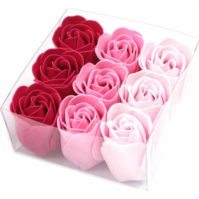 Awm Mýdlové květy v dárkovém balení Růžové Růže 9ks – Zboží Dáma
