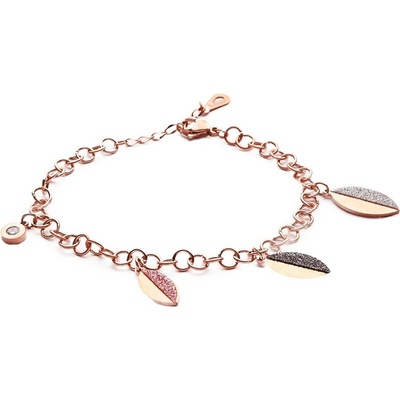 Bangles chirurgická ocel Leaves rose gold 1328