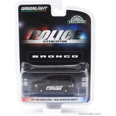 Greenlight Ford usa Bronco Sport Police Interceptor 2021 Black 1:64