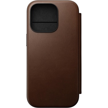 Nomad Калъф NOMAD Leather Folio, Естествена кожа, Съвместим с iPhone 16 Pro Brown (NM01679585) (NM01679585)