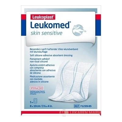 LEUKOPLAST Leukomed Skin Sensitive textilné krytie sterilné 8x10 cm 5 ks