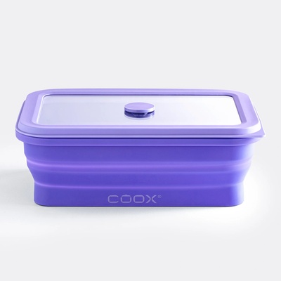 Coox (Германия) Херметическа кутия за храна coox сгъваема (1 л) - лилава (coox 10103-142)
