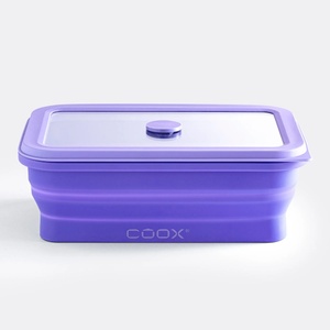 Coox (Германия) Херметическа кутия за храна coox сгъваема (1 л) - лилава (coox 10103-142)