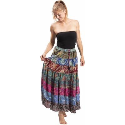 Volánová sukně v etno stylu multicolor XLV.