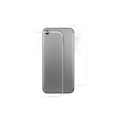 PURO Case Back Cover for iPhone 7 Transparent + Screen Protector Glass