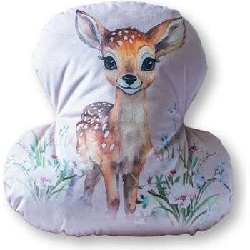 Detexpol Tvarovaný mikroplyšový vankúš Srnček Polyester 33x26