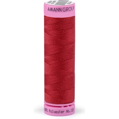 Polyesterové nitě návin 100 m Aspo Amann Varianta: 0629 Lipstick Red, Balení: 5 ks
