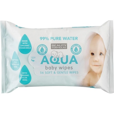Beauty Formulas Dětské vlhčené ubrousky 56 ks