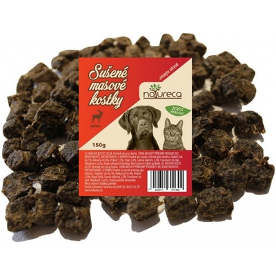 Natureca pochoutka Masové kostky-Jelen, 100%maso 150 g