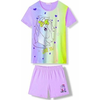 Dívčí pyžamo Jednorožec fialkové