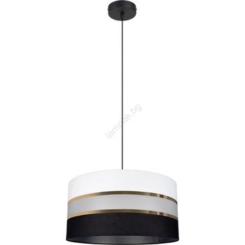 BELIS Полилей на въже CORAL 1xE27/60W/230V черно-бяло (BE0212)