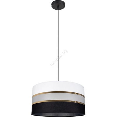 BELIS Полилей на въже CORAL 1xE27/60W/230V черно-бяло (BE0212)