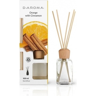 D-Aroma Aroma difuzér s tyčinkami Pomeranč se skořicí 100 ml
