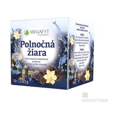 MEGAFYT Polnočná žiara čierny čaj s chuťou vanilky a karamelu 10 x 2 g
