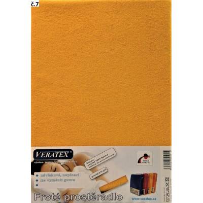 Veratex Froté prostěradlo sytě žluté 100x200x25