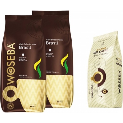 WOSEBA Cafe Brasil кафе на зърна 2 кг + подарък Gusto Delicato кафе на зърна