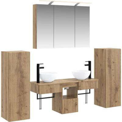 vidaXL Комплект мебели за баня 6 pcs Дъб артизан (3407118)