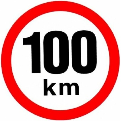Reflexná samolepka rýchlosť 100 km, priemer 150 mm