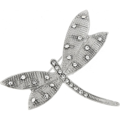 Biju brož vážka s broušenými kamínky čirá 9001674-2