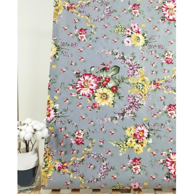 Ervi bavlna š.240cm - Kytice na šedém - 26040-2, metráž