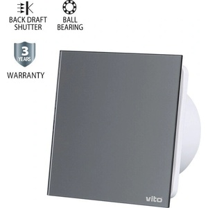VITO Вентилатор venti-gl100, Φ100мм, стъклен панел, лагер и клапа, сив, 12w - vito (8005250)