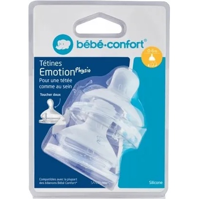 Bebeconfort Силиконови резервни биберони Bebe Confort - Perfect Sense, 2 броя, р-р S, 0-6м (3102201000)