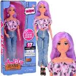 Anlily doll with long pastel hair in jeans ZA5305