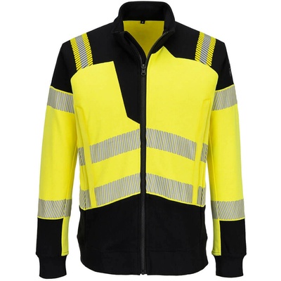 Portwest FR717 PW3 Modaflame Knit Hi-Vis FR mikina s úplným zipsom Yellow/Black