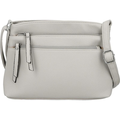 Stylová dámská koženková crossbody kabelka Lumi šedá