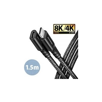 AXAGON BUCM32-CF15AB prodlužovací USB-C (M) USB-C (F), 1.5m, černý