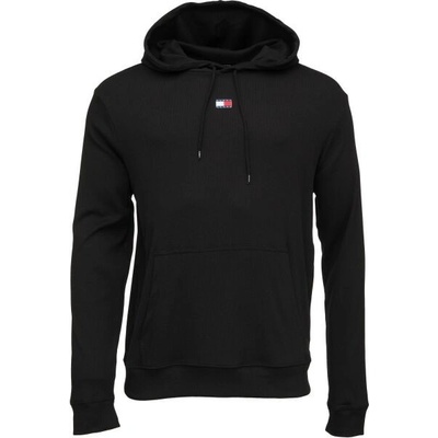 Tommy Hilfiger HERITAGE-RIB HOODIE mikina černá