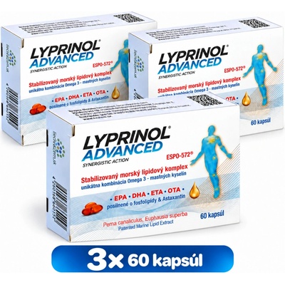 Lyprinol pri záp. kĺbov a dých. ciest trojmesačná kúra 3 x 60 kapsúl