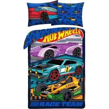Halantex Hot Wheels: Комплект спално бельо - 140 x 200 см, 70 x 90 см (HOT WEELS)