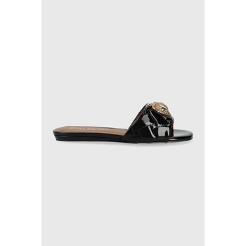 Kurt Geiger London Кожени чехли Kurt Geiger London Kensington Flat дамски в черно 8496100309 8496169109 (8496100309.BLACK)