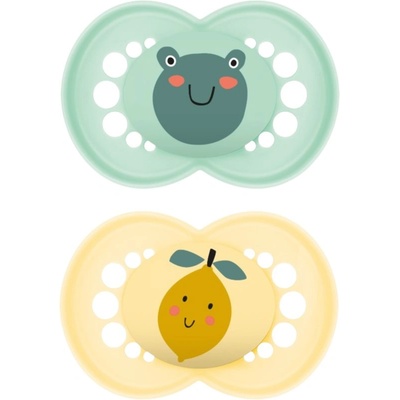 MAM Original 6+ months биберон Mint/ Yellow 2 бр