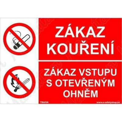 Zákaz kouření, plast 420 x 297 x 2 mm A3